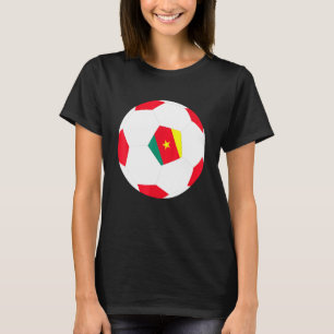Camiseta Bola de Futebol Camarões Bandeira Camaronesa Orgul