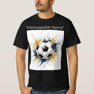 Camiseta Bola de Futebol Clássica em Aquarela - Arte para P