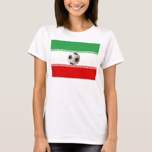 Camiseta Bola de futebol com bandeira iraniana