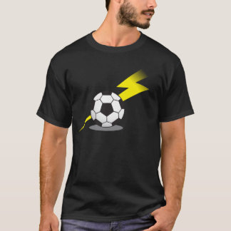 Camiseta Bola de futebol com parafuso de relâmpago