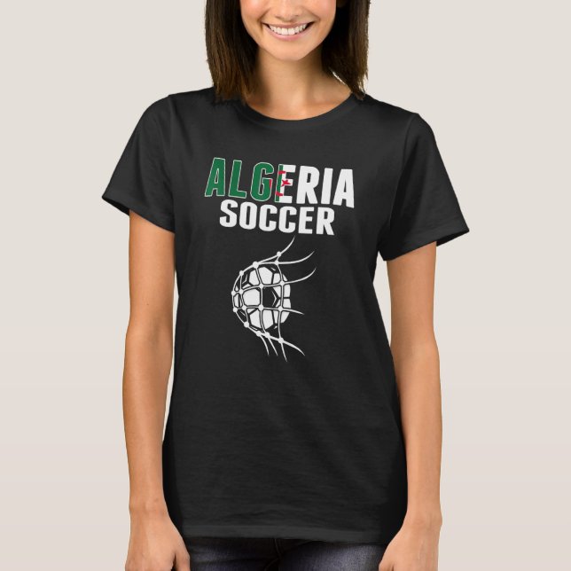 Camiseta Bola De Futebol Da Argélia Na Rede, Apoios De Fute (Frente)