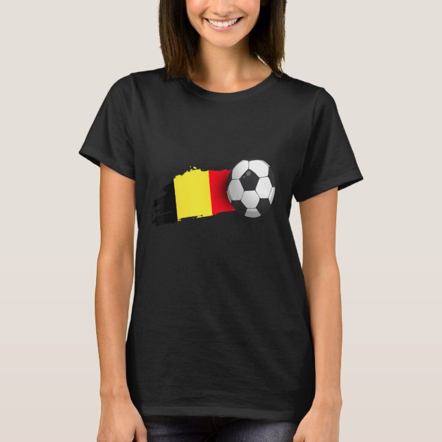Camiseta Bola de Futebol da Bélgica (Frente)