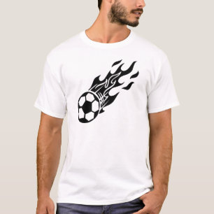 Camiseta Bola de futebol da chama