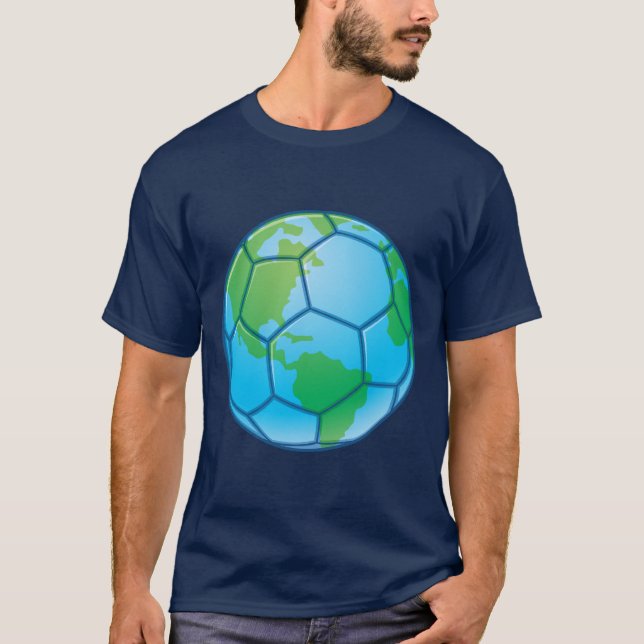Camiseta Bola de Futebol da Copa do Mundo Planeta (Frente)