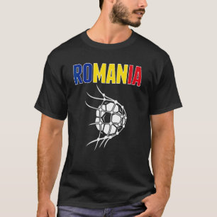 Camiseta Bola De Futebol Da Romênia Na Rede Apoie O Futebo