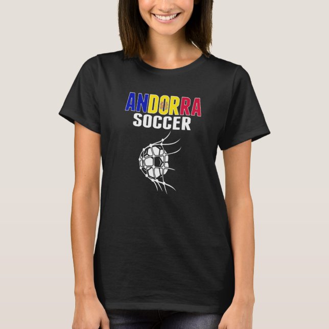 Camiseta Bola De Futebol De Andorra Na Internet E No Suport (Frente)
