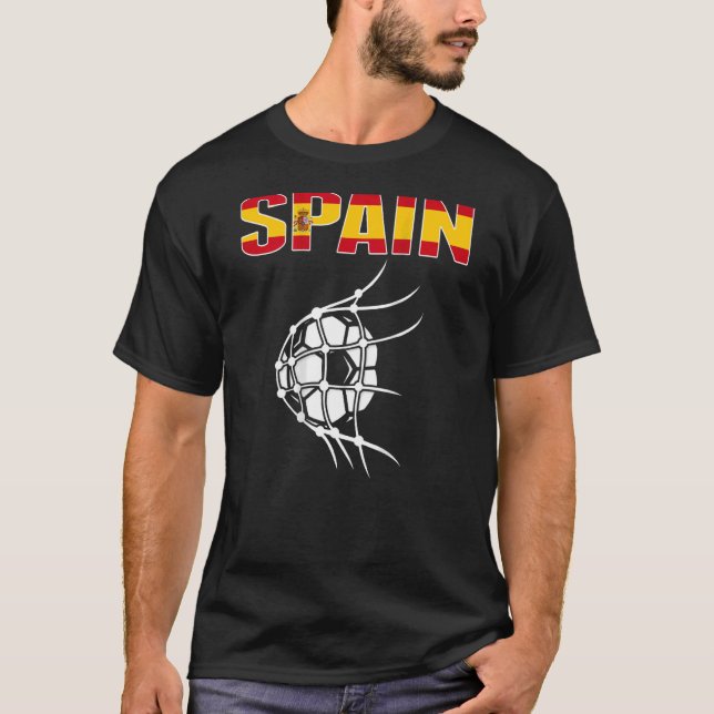 Camiseta Bola De Futebol De espanha No Suporte Líquido De O (Frente)