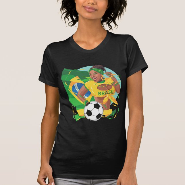 Camiseta Bola de Futebol do Brasil (Frente)