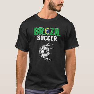 Camiseta Bola de Futebol do Brasil na Rede Suporte ao Fute