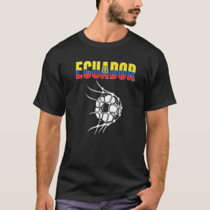Camiseta Bola De Futebol Do Equador Na Rede Apoia O Futebol