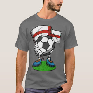 Camiseta Bola de Futebol do Jogador de Futebol com Bandeira