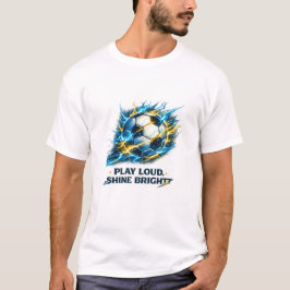 Camiseta Bola de Futebol Elétrica | Jogue Alto Brilhe Forte