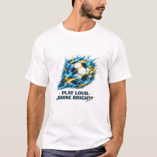 Camiseta Bola de Futebol Elétrica Jogue Alto Brilhe Forte
