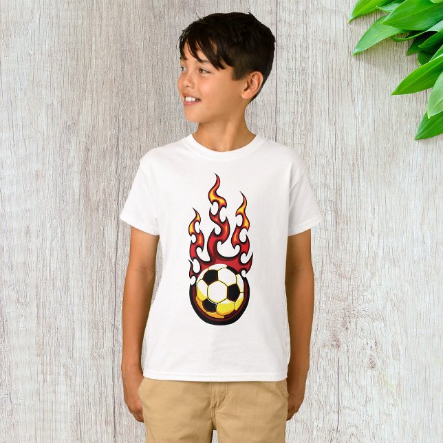 Camiseta Bola De Futebol Em Fogo (Criador carregado)