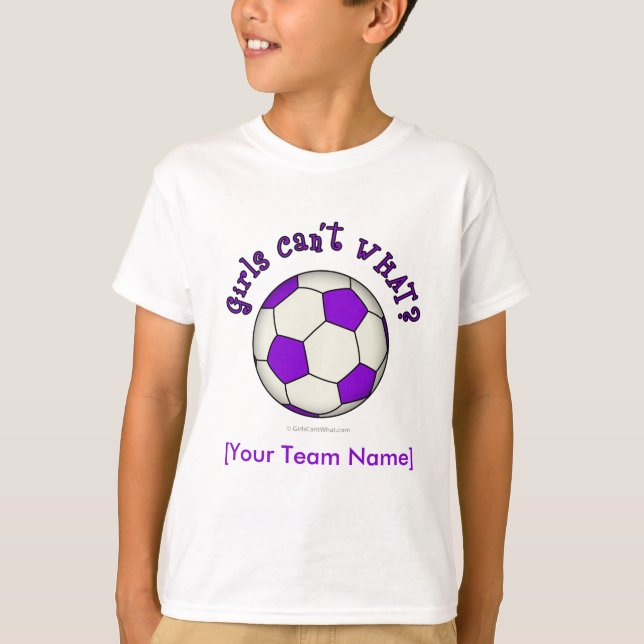 Camiseta Bola de futebol em roxo (Frente)