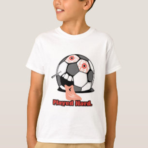 Camiseta bola de futebol engraçada desinflada esportes joga