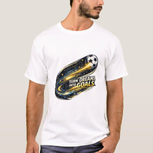 Camiseta Bola de Futebol Galáxia Transforme Sonhos em Met