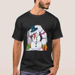 Camiseta Bola De Futebol Infantil Boneco De Neve Dabbing Na