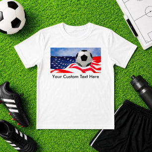 Camiseta Bola de Futebol Infantil com Bandeira dos EUA Pers