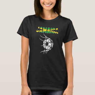 Camiseta Bola De Futebol Jamaicana Na Rede Apoie O Futebol