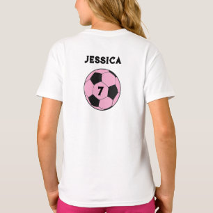 Camiseta Bola de Futebol Jogador Futebol Esportes Meninas