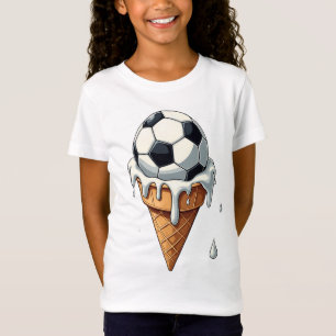 Camiseta Bola de futebol num cone de sorvete