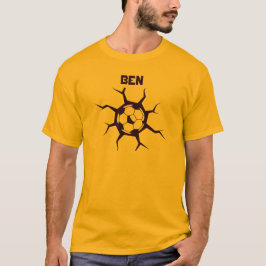 Camiseta Bola de Futebol numa parede