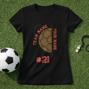 Camiseta Bola de Futebol Premium Com Nome e Número do Jogad