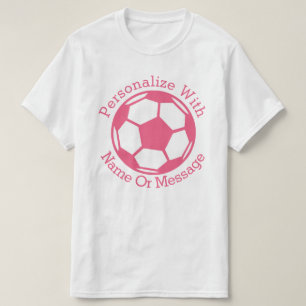 Camiseta Bola de Futebol Rosa PERSONALIZADA
