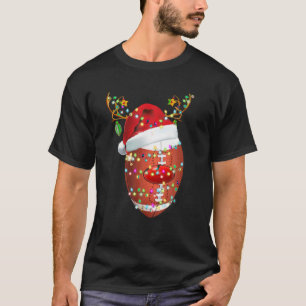 Camiseta Bola de Futebol Santa Hat Reindeer Xmas Bo