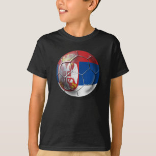 Camiseta Bola de futebol sérvio para todos os amantes de