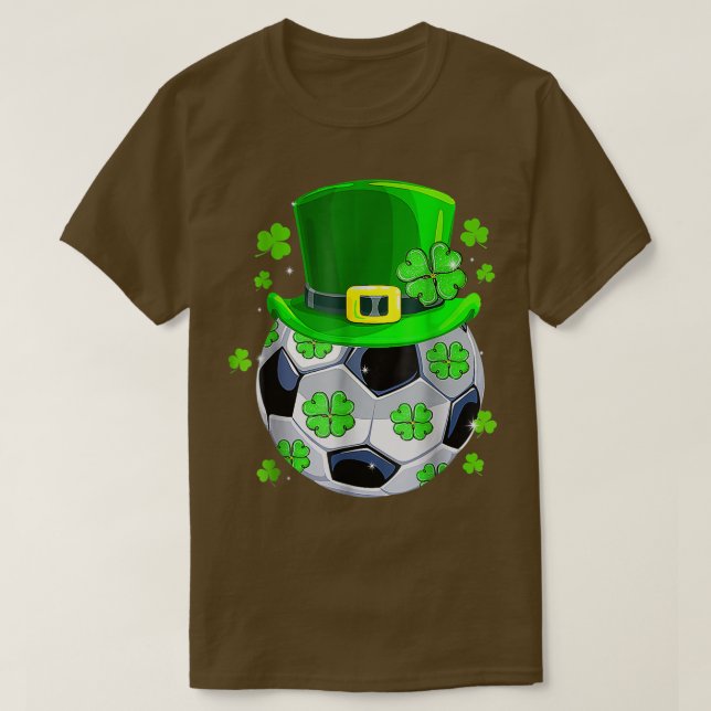 Camiseta Bola de Futebol Shamrock Engraçado Rua Irlandesa P (Frente do Design)