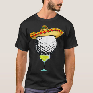 Camiseta Bola de Golfe com Sombrero e Margarita Golfer