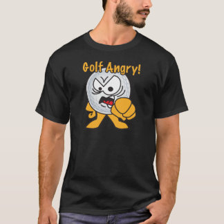 Camiseta Bola de golfe irritada dos desenhos animados do