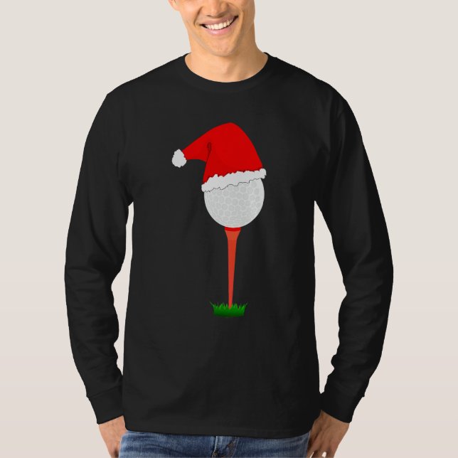 Camiseta Bola de Golfe Natal Férias de Golfe (Frente)