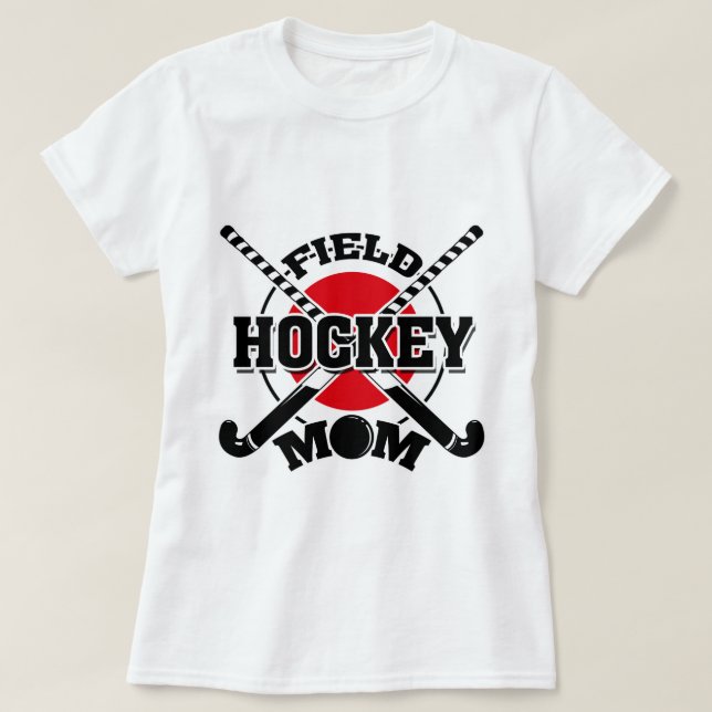 Camiseta Bola de Hóquei em Campo Mamãe Cruzada de Hockey St (Frente do Design)