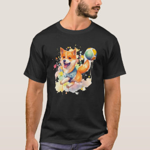 Camiseta Bola de Jogos do Esporte Shiba Inu Japonês