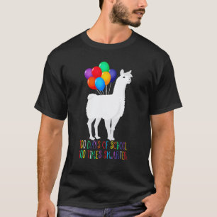 Camiseta Bola de lama 100 dias de escola 100 vezes mais int