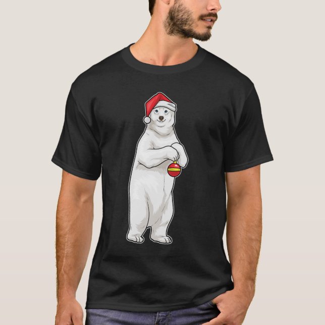 Camiseta Bola de Natal de urso polar (Frente)