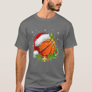 Camiseta Bola de Natal Santa Hat Engraçado Esporte Xm