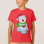 Camiseta Bola de Neve do Natal de Beisebol<br><div class="desc">Este design é o presente perfeito para um aniversário, Natal e outras celebrações. É adequado para mulheres, homens e crianças.</div>