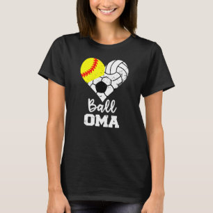 Camiseta bola de Oma Heart Softball Soccer de Voleibol Oma