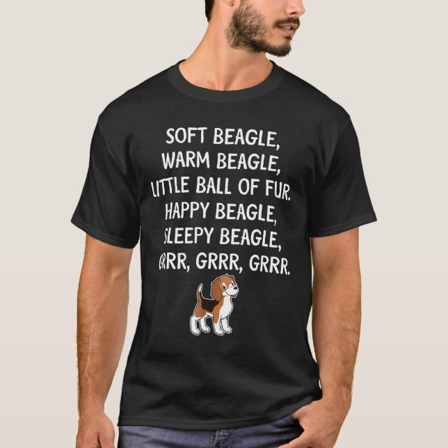 Camiseta Bola De Pele De Febre Molhada De Beagle (Frente)