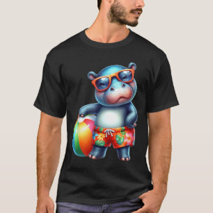Camiseta Bola de Praia de Férias de Verão Simpática