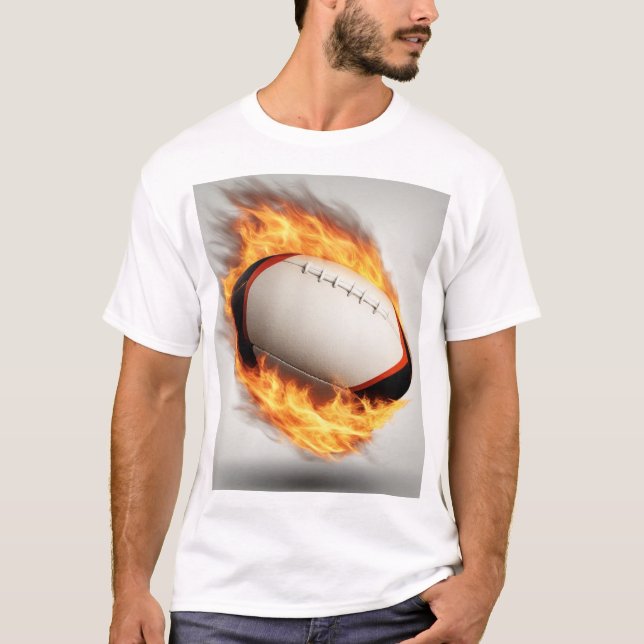 Camiseta Bola De Rugby No Fire Legal Design (Frente)