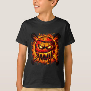 Camiseta Bola de Slime de Lava com Raiva de Beisebol Gráfic