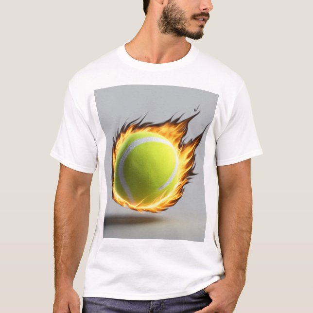 Camiseta Bola de Tênis com Design Legal de fundo (Frente)