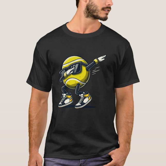 Camiseta Bola De Tênis Com Óculos De Sol Engraçada P (Frente)