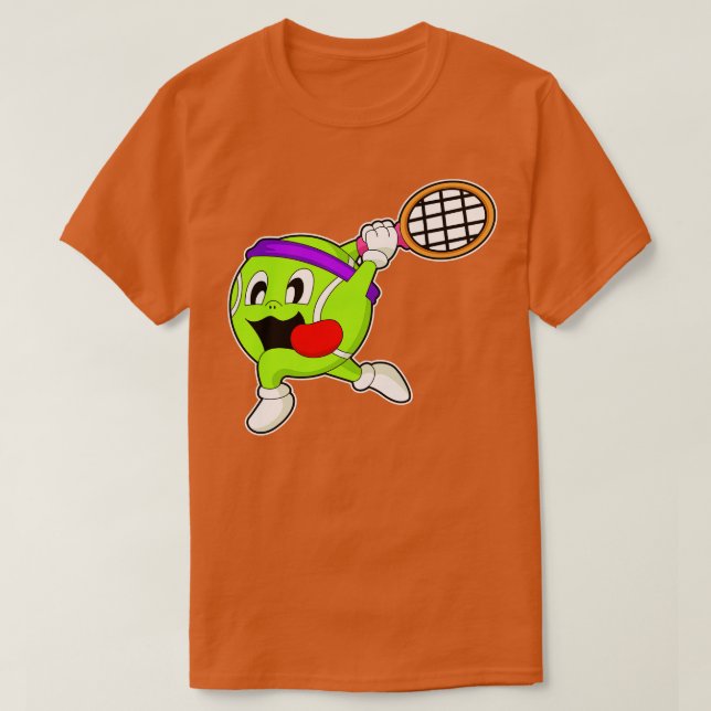 Camiseta bola de tênis com suporte de Tênis (Frente do Design)