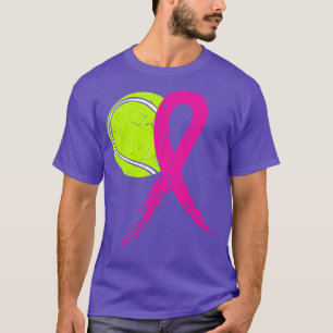 Camiseta Bola de Tênis com Tênis de Guerreiros de Fita Rosa